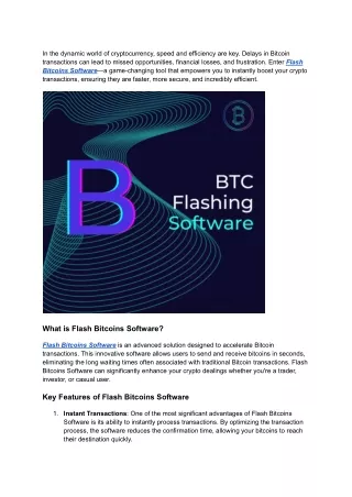 Flash Bitcoins Software_ Instantly Boost Your Crypto Transactions