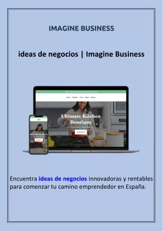 ideas de negocios  Imagine Business