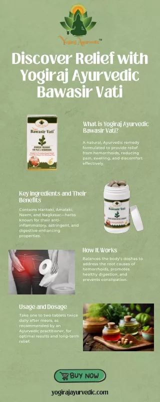 Discover Relief with Yogiraj Ayurvedic Bawasir Vati