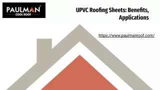 UPVC Roofing Sheets_ Benefits, Applications