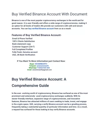 6 Ways Buy Verified Binance Account Can Make You Success