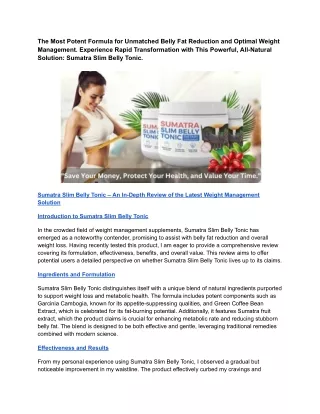 The Most Potent Formula for Unmatched Belly Fat Reduction and Optimal Weight Management