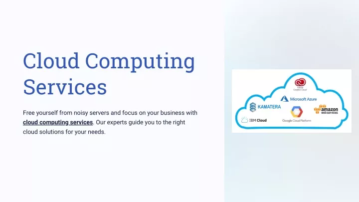 cloud computing services