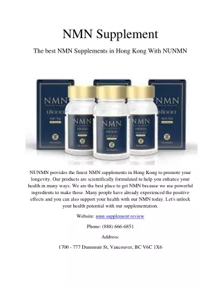 nmn supplement