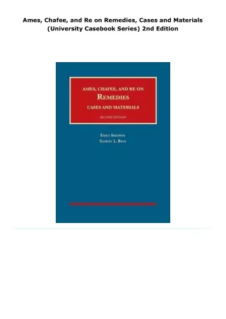 read ames, chafee, and re on remedies, cases and materials (university