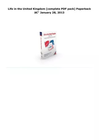 read life in the united kingdom [complete pdf pack]     paperback â€“