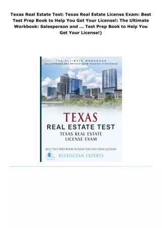 read texas real estate test: texas real estate license exam: best test