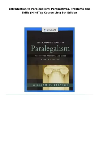 introduction to paralegalism perspectives