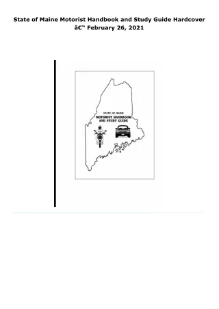 read state of maine motorist handbook and study guide     hardcover â€