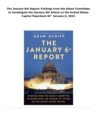 the january 6th report findings from the select