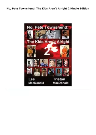 read no, pete townshend: the kids aren't alright 2     kindle edition