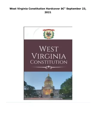 read west virginia constitution     hardcover â€“ september 23, 2021