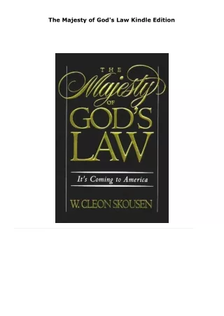read the majesty of god's law     kindle edition