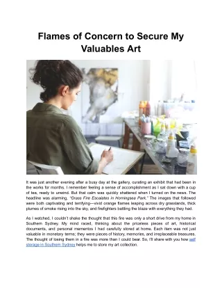 flames of concern to secure my valuables art