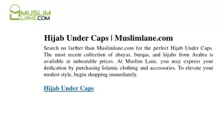 hijab under caps muslimlane com