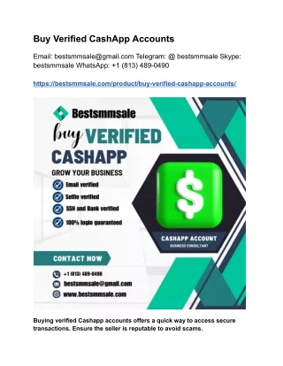 Buy Verified CashApp Accounts