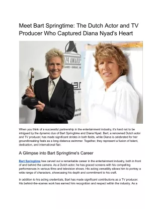 Meet Bart Springtime_ The Dutch Actor and TV Producer Who Captured Diana Nyad's Heart
