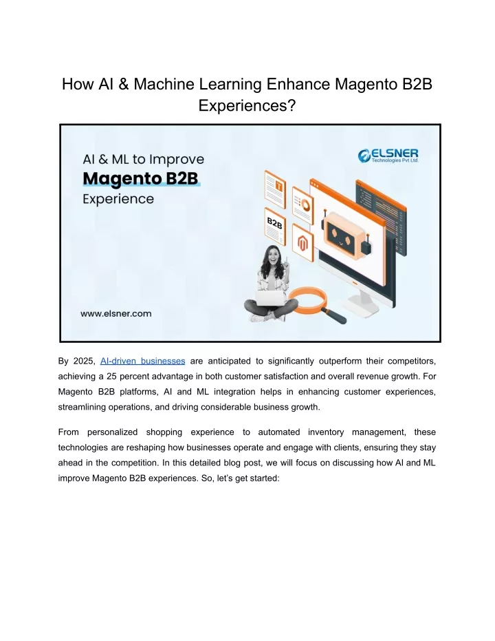 how ai machine learning enhance magento