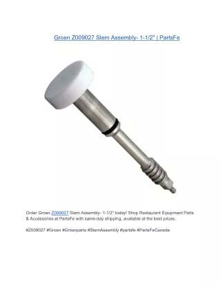 Groen Z009027 Stem Assembly- 1-1/2" | PartsFe
