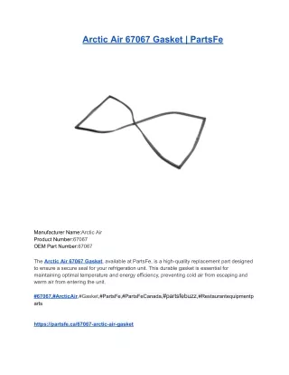 Arctic Air 67067 Gasket _ PartsFe