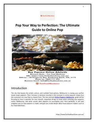 Pop Your Way to Perfection: The Ultimate Guide to Online Pop