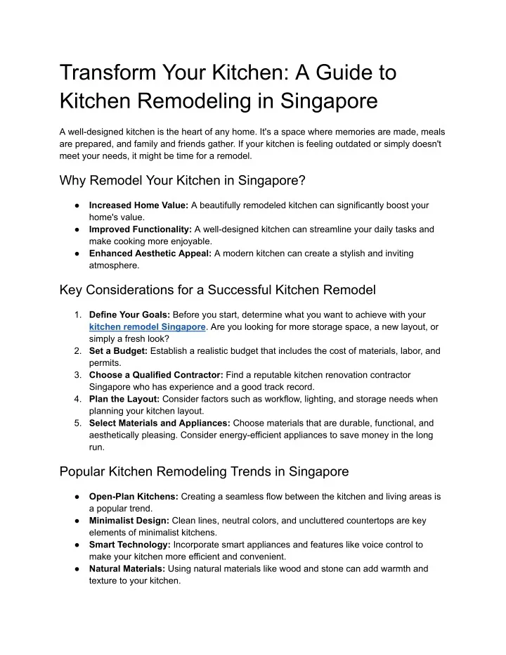 PPT - Transform Your Kitchen: A Guide to Kitchen Remodeling in ...