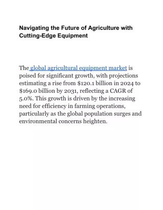 navigating the future of agriculture with cutting