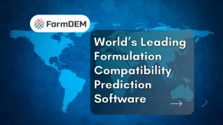 World’s Leading Formulation Compatibility Prediction Software