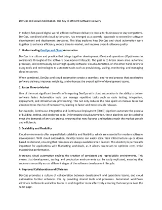 devops and cloud automation the key to efficient