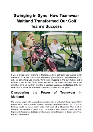 Swinging in Sync_ How Teamwear Maitland Transformed Our Golf Team’s Success