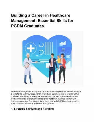 Building a Career in Healthcare Management_ Essential Skills for PGDM Graduates