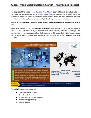 Hybrid Operating Room Market - VynzResearch