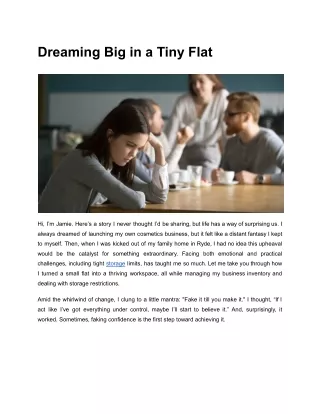 Dreaming Big in a Tiny Flat