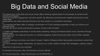 Big Data and Social Media