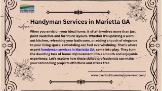 Find the Best handyman services in Marietta GA