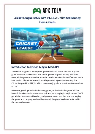 cricket league mod apk v1 15 2 unlimited money