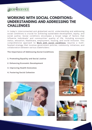 working with social conditions understanding