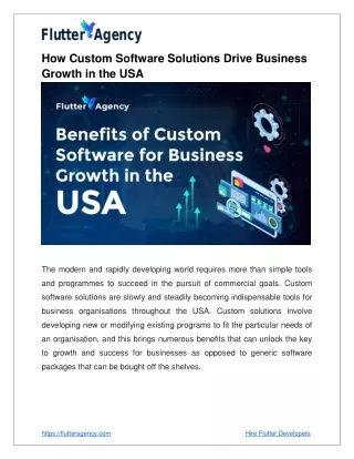 how custom software solutions drive business