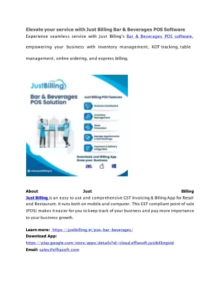 elevate your service with just billing