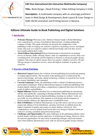 Edit One International - AI-Driven Marketing & Creative Solutions