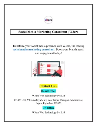 Social Media Marketing Consultant  W3era