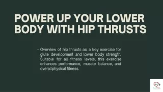 power up your lower body with hip thrusts