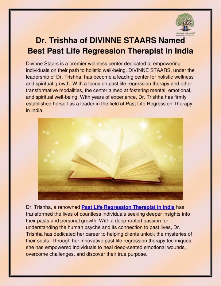 dr trishha of divinne staars named best past life