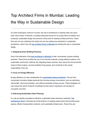 Best Architectural Firm in Mumbai - MQA Architect