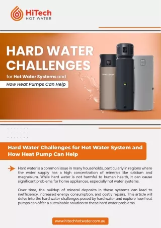 Overcoming Hard Water Challenges with Heat Pump Water Heaters