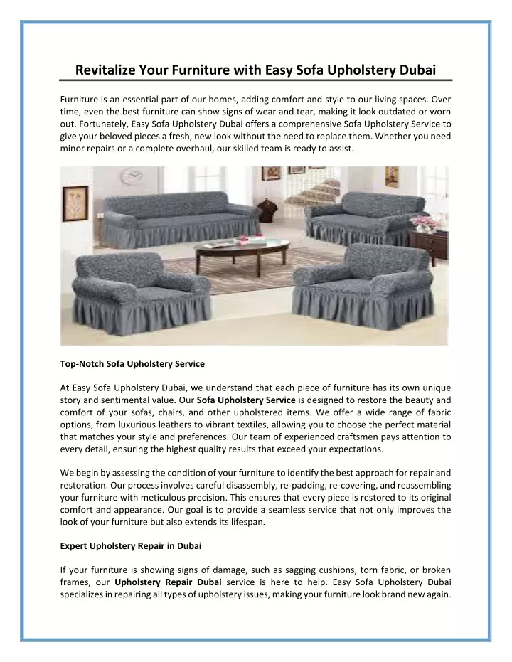 revitalize your furniture with easy sofa