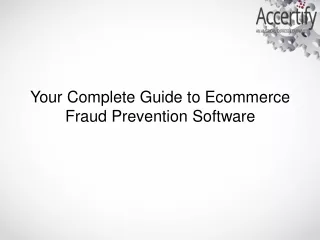 your complete guide to ecommerce fraud prevention