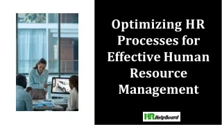 optimizing hr processes for effective human