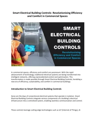 smart electrical building controls