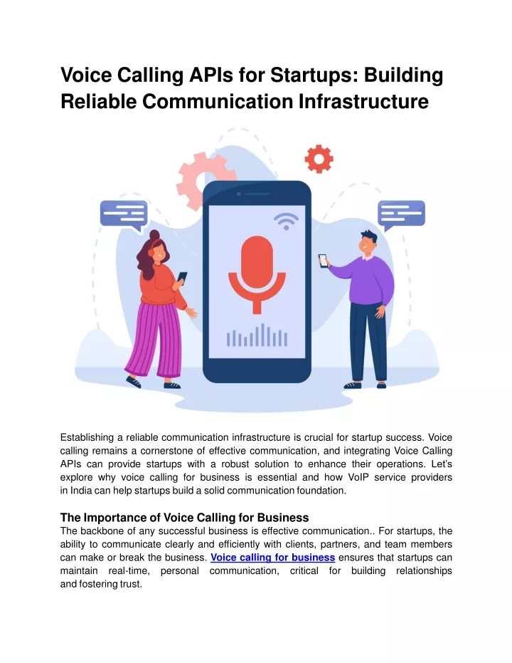 voice calling apis for startups building reliable